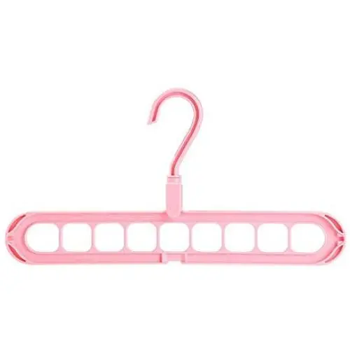 Blusea Multifunctional Folding Magic Clothes Hanger, Creative Nine Holes Rotate Drying Hanger, Anti-Skid Space-Saving Closet Organizer with 9 Holes