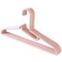 PAFUWEI 5 Pack Velvet Suit Clothes Hangers Plastic Non-Slip Coat Hanger Clothes Hangers with Notches, Ideal for Coats Jackets Pants Dress Clothes, Pink