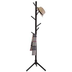 TIANTA- Solid Wooden Coat Rack Hanger Clothes Hanger Coat Rack Wall Hanging Fashion Creative Hanging Hanger Wooden Hanger Home Furnishing (Color : Dark Brown)