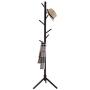TIANTA- Solid Wooden Coat Rack Hanger Clothes Hanger Coat Rack Wall Hanging Fashion Creative Hanging Hanger Wooden Hanger Home Furnishing (Color : Dark Brown)
