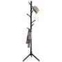 TIANTA- Solid Wooden Coat Rack Hanger Clothes Hanger Coat Rack Wall Hanging Fashion Creative Hanging Hanger Wooden Hanger Home Furnishing (Color : Dark Brown)