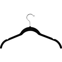 Iddefee Clothes Hanger Pack of 20 Plastic Hangers-4223cm Suitable for Closet Save Space Black Pants Hangers (Color : Black, Size : 4223cm)