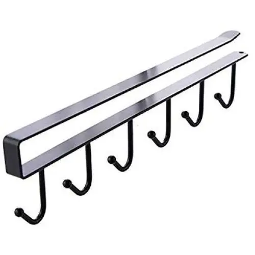 Holder Kitchen - Kitchen Storage Rack Cupboard Hanging Coffee Cup Organizer Closet Clothes Shelf Hanger Wardrobe Glass Mug Holder with 6 Hooks Holder Kitchen - Kitchen Storage Rack Cupboard Hanging Coffee Cup Organizer Closet Clothes Shelf Hanger Wardrobe Glass Mug Holder with 6 Hooks