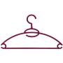 Home Basics Pack of 10 Tubular Plastic Hanger Concave Sides and Center Accessory Hook for Laundry, Closet Heavy-Duty Slim Space Saving, Fuchsia
