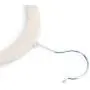 GOTOTOP 10pcs 17.71 x 0.2 x 9.65inch (45x0.5x24.5cm) Nylon Villi Chrome Plated Steel Plastic Flocking Clothes Hangers Durable and Slim Standard Hangers for Everyday Use Ivory White