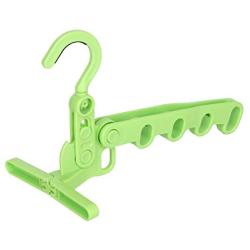 EvaroFly Multipurpose Portable Folding Hanger, Save Space Storage Clothes Hanger, Travel Camping -Green 30x18cm