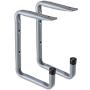 Ihomepark Heavy Duty Wall Ceiling Mounted Bike Storage Hooks-Garage Utility Hangers & Organizer for Ladder,Tools, Bicycle - 2 Pack, Gray