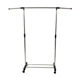 Cypressshop Height Adjustable Garment Rack Portable Rolling Heavy Duty Garment Rail Rolling Clothes Hanger Rack Closet Hanging Home Furniture