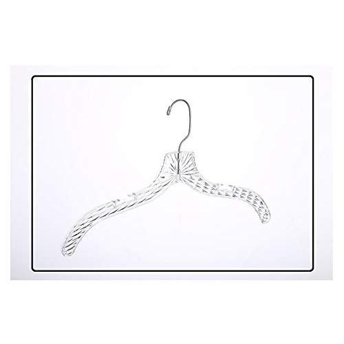 12 Quality Heavy Duty 17" Clear Crystal Plastic Hangers - 12 Pack (Crystal Suit Hangers - 12 Pack)