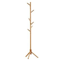 Zxcvlina Entryway Coat Hanger Wooden Coat Rack Stand 7 Hooks Clothes Stand Tree Stylish Wooden Hat Coat Rail Stand Rack Clothes Jacket Storage Hanger Organiser (Color : A, Size : One Size)