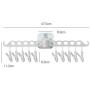5pcs Random Color Wall-Mounted 10 Clips Portable Socks Cloth Hanger Rack Clothespin Drying Rack Sock Holder Wardrobe Storage Cloth Hangers