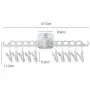 5pcs Random Color Wall-Mounted 10 Clips Portable Socks Cloth Hanger Rack Clothespin Drying Rack Sock Holder Wardrobe Storage Cloth Hangers