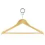 HANGERWORLD 10 Natural Wooden 17.7inch Hotel Coat Clothes Garment Non Slip Inlaid Bar Hangers Metal Security Ring HANGERWORLD 10 Natural Wooden 17.7inch Hotel Coat Clothes Garment Non Slip Inlaid Bar Hangers Metal Security Ring