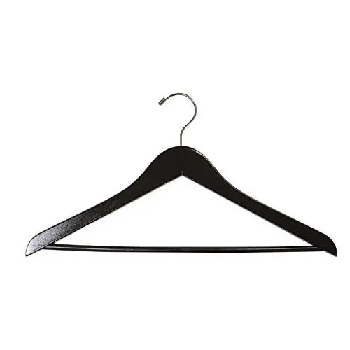 NAHANCO 8217CH Flat Suit Hanger, Chrome Hook, 17", Black (Pack of 100) NAHANCO 8217CH Flat Suit Hanger, Chrome Hook, 17", Black (Pack of 100)
