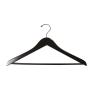 NAHANCO 8217CH Flat Suit Hanger, Chrome Hook, 17", Black (Pack of 100)