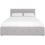 DHP Rose Upholstered Bed with Storage, Gray Linen, Queen