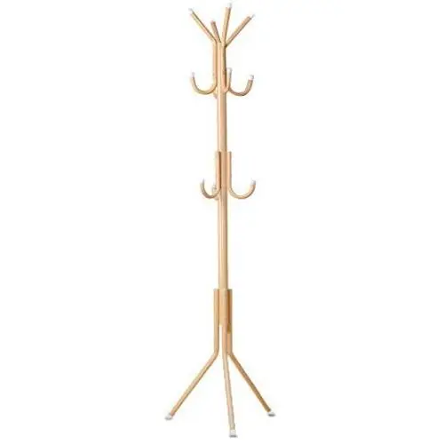 FeliciaJuan-hm Coat Rack Stand 175cm Metal Coat Rack Stand 9 Hooks Clothes Stand Tree Stylish Wooden Hat Coat Rail Stand Rack Clothes Jacket Storage Hanger Organiser for Clothes, Suits, Accessories