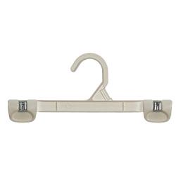 Mainetti 1001 White All Plastic Hangers with Sturdy Plastic Non-Slip Clips, Great for Pants/Skirts/Slacks/Bottoms, 10 Inch (Pack of 10)