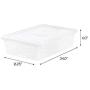 IRIS USA, Inc. IRIS Clear Storage 28 Quart Non-Latching Box,