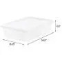 IRIS USA, Inc. IRIS Clear Storage 28 Quart Non-Latching Box,