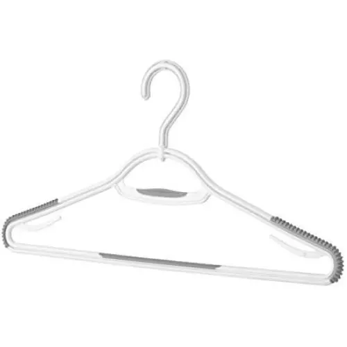 Whitmor Slim Sure-Grip Hangers with Swivel Hook (Set of 5), White