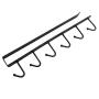 Baomabao 2Pc Kitchen Storage Rack Cupboard Kitchen Wrought Iron Hook 6 Hooks Under-Cabinet Hanger Rack New