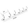 Atkobac Stainless Steel Wall Hook Rack Wall Mount Hanger Hanging Rack for Keys Keychains Bag Hat Clothes Towel Coat for Kitchen Home Living Room Door