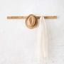 Clothes Hook, Coat Robe Hat Clothes Wall Mount Hook Heavy Duty Hanger Towel Rack， Jumbo Wooden Board Coat Rack Hanger,Decorative Hooks，Row Hook (Size : 5 Hooks)