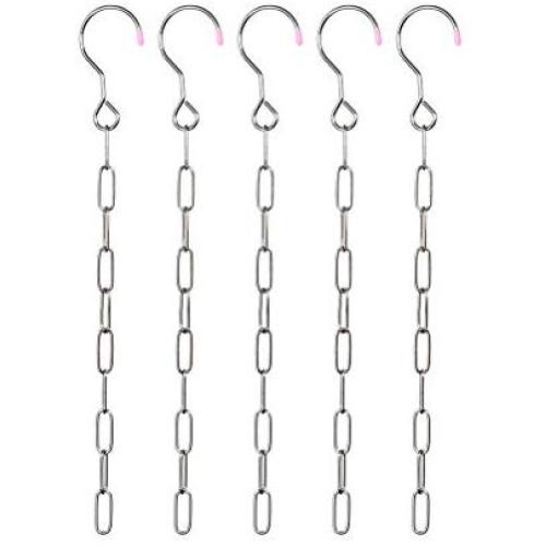 Closet Space Saving Metal Clothes Hangers Chain (5 Pack)