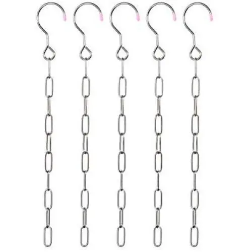 Closet Space Saving Metal Clothes Hangers Chain (5 Pack) Closet Space Saving Metal Clothes Hangers Chain (5 Pack)