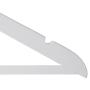 NAHANCO SL70117WB20 17" Slim Line Space Saving Wooden Suit Hanger with Pant Bar (Pack of 20), White