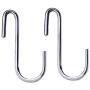 30 Pack S Shaped Hooks, Amoet Heavy Duty S Hooks Pan Pot Holder Rack Hooks Hanging Hangers Hooks for Kitchen, Bathroom, Bedroom, Garden and Office (S Hook/Silver/2.4'')