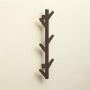 NUOCHEN Wall Hooks Bamboo Wooden Hanging Coat Rack Wall Clothes Hanger Living Room Bedroom Decoration Hanger Wall Shelves 6 Hooks (Color : Retro Color)