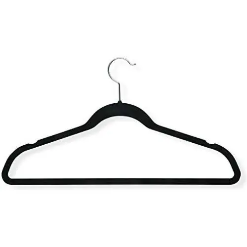 Honey-Can-Do HNG-01050 Ultra-Thin Non-Slip Velvet-Touch Hangers, Black, 20-Pack Honey-Can-Do HNG-01050 Ultra-Thin Non-Slip Velvet-Touch Hangers, Black, 20-Pack