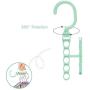 Plastic 5 Circle Multilayer Windproof Clothes Hanger 10pcs Color Random Storage Racks Buckle Hanger Anti-Slip Home