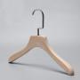 6 Pcs Healthy No Painting Wide Shoulder Wooden Clothes Coats Hanger Rack, Natural Environmental Thick Wood Garment Hanger Rack,44 cm