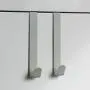Premium Over The Door Hook 2-Pack. Quality Design Made with Stainless Steel with Beautiful Warm Grey Powder Coated Finish. Great as Towel Hook, Coat Hook, Over Door Hooks Organizer.