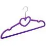 10pcs Random Color Non-Slip Ultra-Thin 360 Degree Swivel Flocked Adult Clothes Hangers with Heart Tie Bar,Wedding Hanger Heart-Shaped Hangers
