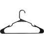 ZOYER Premium Plastic Hangers (50 Pack)- Durable & Strong Standard Hangers for Clothes - Black