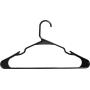 ZOYER Premium Plastic Hangers (50 Pack)- Durable & Strong Standard Hangers for Clothes - Black