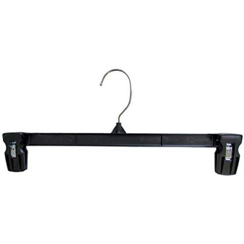 Hanger Central Heavy-Duty Black Plastic Closet Department Store Pants Hangers, 14 Inch, 200 Pack