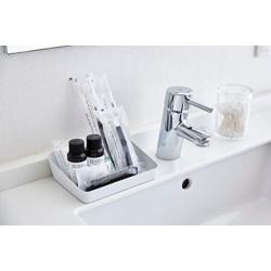 Red Co. Modern Style Metal Countertop Bathroom Vanity Rectangular Desktop Storage Organizer - Multi-Purpose Non-Slip Catchall Tray Holder, Amenities Boxes - 7" x 5.5" x 2"