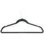10pcs Plastic Flocking Clothes Hangers Non-Slip Hangers 360 Degree Swivel Chrome Hook Space Saving Design Excellent for Men and Women Clothes 45 * 0.5 * 24.5 ( Black) 10pcs Plastic Flocking Clothes Hangers Non-Slip Hangers 360 Degree Swivel Chrome Hook Space Saving Design Excellent for Men and Women Clothes 45 * 0.5 * 24.5 ( Black)