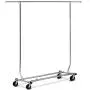 AyaMastro 70.3Inches Adjustable Single Rail Rolling Garment Rack Storage Cloth Hanger with Caster Silver with Ebook AyaMastro 70.3Inches Adjustable Single Rail Rolling Garment Rack Storage Cloth Hanger with Caster Silver with Ebook