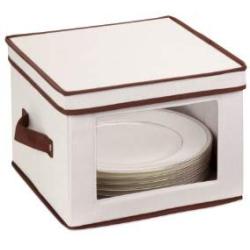 Honey-Can-Do SFT-02063 Natural Canvas Soft Storage Box, Medium Window Boxes 12x12