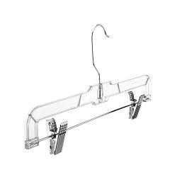 HOUSE DAY Crystal Skirt/Slack Hangers, Clear, Set of 25