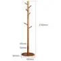 GGYDD Wooden Free Standing Coat Rack, Entryway Hall Tree Coat Hanger with Solid Round Base for Hat,Clothes,Purse,Scarves,Umbrella-Brown 40x170cm(16x67inch) GGYDD Wooden Free Standing Coat Rack, Entryway Hall Tree Coat Hanger with Solid Round Base for Hat,Clothes,Purse,Scarves,Umbrella-Brown 40x170cm(16x67inch)
