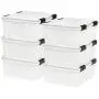 IRIS 30 Quart WEATHERTIGHT Storage Box, 6 Pack, Pearl IRIS 30 Quart WEATHERTIGHT Storage Box, 6 Pack, Pearl