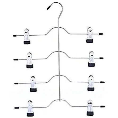 KYCPTNFJ 2 PCS 4 Layers Stainless Steel Multifunctional Clothes Hangers Pants Storage Hangers Cloth Rack Multilayer Storage Cloth Hanger KYCPTNFJ 2 PCS 4 Layers Stainless Steel Multifunctional Clothes Hangers Pants Storage Hangers Cloth Rack Multilayer Storage Cloth Hanger