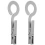 uxcell Laundry Hook Clips Windproof Hanger Buckle 26mm I.D Loaded Clothespin, PP for Clothes Drying Picture Hanging Grey 2pcs